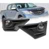 Full Set Fog Light Spot Driving Lamp KIT Black For Mazda BT50 BT-50 UR 2018~2020