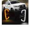 LED DRL & Indicator Fog Light KIT For Toyota Hilux 4WD 2017~2019 SR SR5 Rogue