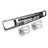 Main Radiator Grille + Head Lights Silver For Toyota Hilux 2WD RN85 1991~1994