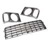 Grille AM + Pair of Head Lamp Rim (Chrome Silver Grey) (SET of 3)