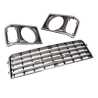 Front Main Grille + Head Light Rims Chrome For Toyota Landcruiser FJ60 80~87