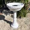 Koi Garden Solar Water Fountain White Bird Bath 77CM Outdoor Garden Decoration