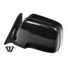 TYC Fits Toyota Landcruiser 80 Series 1990~1998 | Manual Door Mirror (Curve Glass) Black Cover| LH LHS Left Hand (Passenger Side)