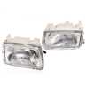 Set Pair LH+RH Head Light Lamp Chrome For VW VolksWagen Polo 1995~2000