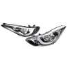 Set Pair LH+RH Head Light Lamp Non LED For Hyundai Elantra MD Series 2 2013~2015