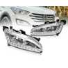 Full Set Fog Light Spot Driving Lamp KIT DRL For Hyundai Santa Fe DM 2012~2015