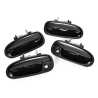 Ozeparts Fits Honda Civic EK Sedan 1995~2000 | FRONT + REAR Outer Door Handles (Gloss Black) | Pair of LH LHS Left Hand + RH RHS Right Hand