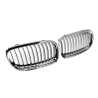 Ozeparts Fits BMW 3 Series E90 LCI Series 2 Sedan 2008~2012 | Main Radiator Upper Kidney Grilles Top Grill (Chrome Black) | Pair LH Left + RH Right