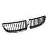 Ozeparts Fits BMW 3 Series E90 Series 1 Sedan 2005~2008 | Main Radiator Upper Kidney Grilles Top Grill (Chrome Black) | Pair LH Left + RH Right