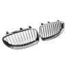 Ozeparts Fits BMW 5 Series E60 E61 M5 2003~2010 | Main Radiator Upper Kidney Grilles Top Grill (Chrome Black) | Pair LH Left + RH Right