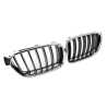 Ozeparts Fits BMW X3 F25 Series 2 2014~2017 | Main Radiator Upper Kidney Grilles Top Grills (Chrome Black) | Pair LH Left + RH Right