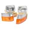 Set Pair LH+RH 4 Pcs Head Light Corner Lamp For Toyota Hiace RZH 1989~2005