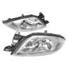 TYC Fits Ford Falcon AU Series 3 2001~2002 Sedan Ute Wagon | Headlights Head Lights Front Lamps (Grey) | Pair of LH LHS Left Hand + RH RHS Right Hand