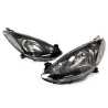 Set / Pair LH+RH Head Light Lamp Black For Mazda 2 DE Neo Maxx Genki 2007~2014