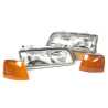 TYC Fits Ford Falcon / Fairmont EA EB 1988~1993 Sedan Ute Wagon | Front Head Lights + Indicator Corner Lamps (Amber) | Pair of LH Left + RH Right