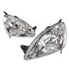 TYC Fits Honda CRV CR-V RD Series 3 SUV 2001~2004 | Headlights Head Lights Front Lamps (Clear Indicator Lens) | Pair of LH Left + RH Right