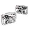 Pair Plastic Lens Crystal Clear Head Light Lamp For Holden Rodeo 1988~2003