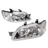 Set / Pair LH+RH Head Light Lamp Chrome For Mitsubishi Lancer CG 2002~2003
