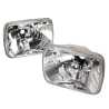 Head Light Square 7" (Diamond Look) Glass Lens (SET LH+RH)