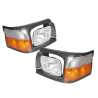 Pair LH+RH Head Light Case Rim + Lamp + Indicator For Toyota Hiace RZH 1993~1998