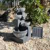 Solar Cascading 4 Tiers Bowl Water Fountain