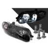 Head Light AM Performance (Black Projector) - Tear Drop at Inner Head Light + LED Globes (SET LH+RH)