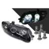 Head Light AM Performance (Black Projector with Halo Ring) + LED Globes (SET LH+RH)