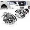 Ozeparts Fits Nissan Patrol Y62 2012~2017 | Full Complete Foglights Fog Lights Spot Driving Lamps KIT (Chrome Ring Surround Cover) | 1 SET