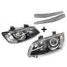 Head Light AM (Black) - With Projector + Eye Lids (Carbon Fibre) (SET 4)