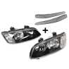 Head Light AM (Black) - Non Projector + Eye Lids (Carbon Fibre) (SET 4)