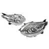 Head Light AM - Xenon (Clear Top Lens, Chrome Lower Bezel) (SET LH+RH)