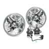 Pair LH+RH 7" Inch Round Headlights + H4 LED Globes For Toyota Hiace 1982~1984