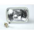 Head Light Square 7" (Standard Look) Glass Lens - With H4 Globe