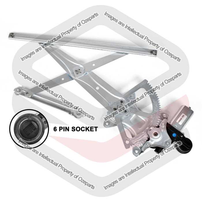 Door Window Regulator Rear - 6 Pin (Electric With Motor)