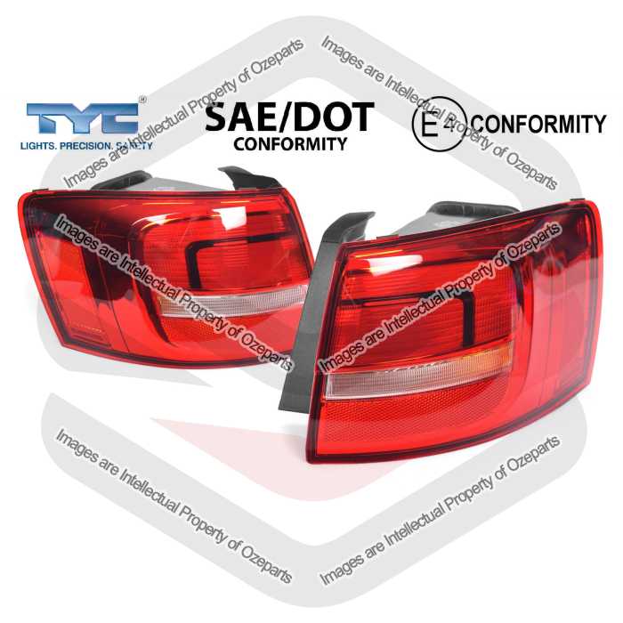 Tail Light AM (No LED) (Clear Red) (SET LH+RH)