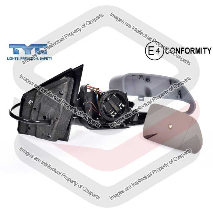 RH Right Hand Electric Door Mirror With Light Prime For VW Volkswagen Polo 05~10