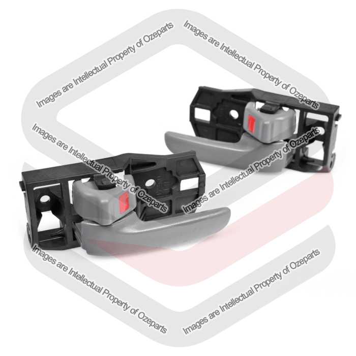 Set Pair LH+RH Inner Door Handle Grey For Toyota RAV4 ACA20 Series 2000~2005