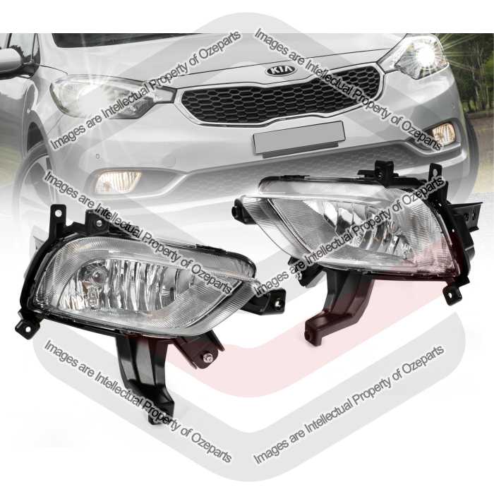 Full Set Fog Light Spot Driving Lamp KIT NO Bezel For Kia Cerato YD 2013~2016