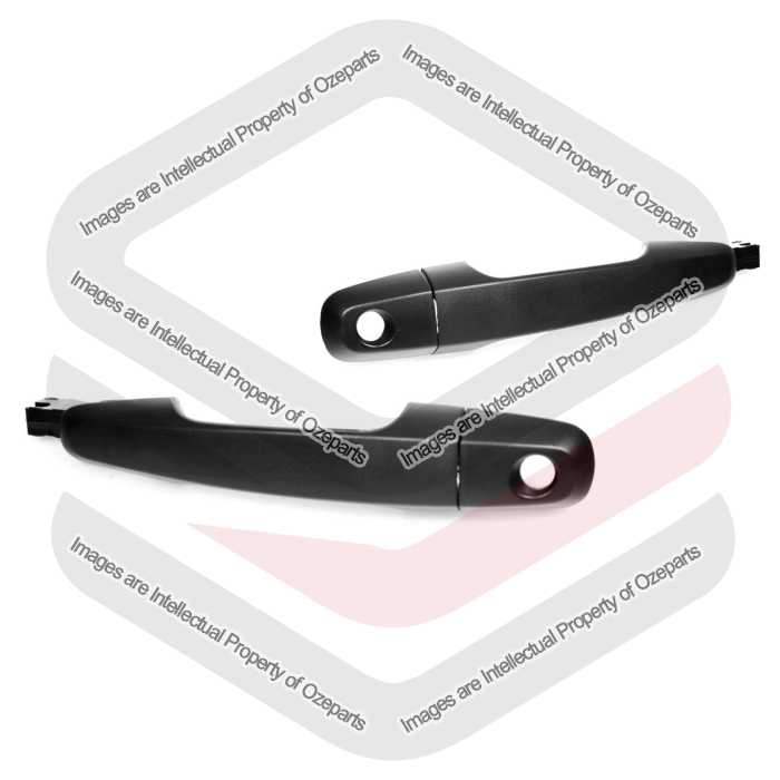 Pair LH+RH FRONT Outer Door Handle Black For Mitsubishi Triton ML MN 2006~2015
