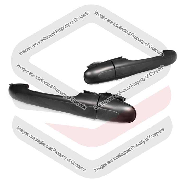 Set Pair LH+RH REAR Outer Sliding Door Handle Black For Mercedes Vito / Valente