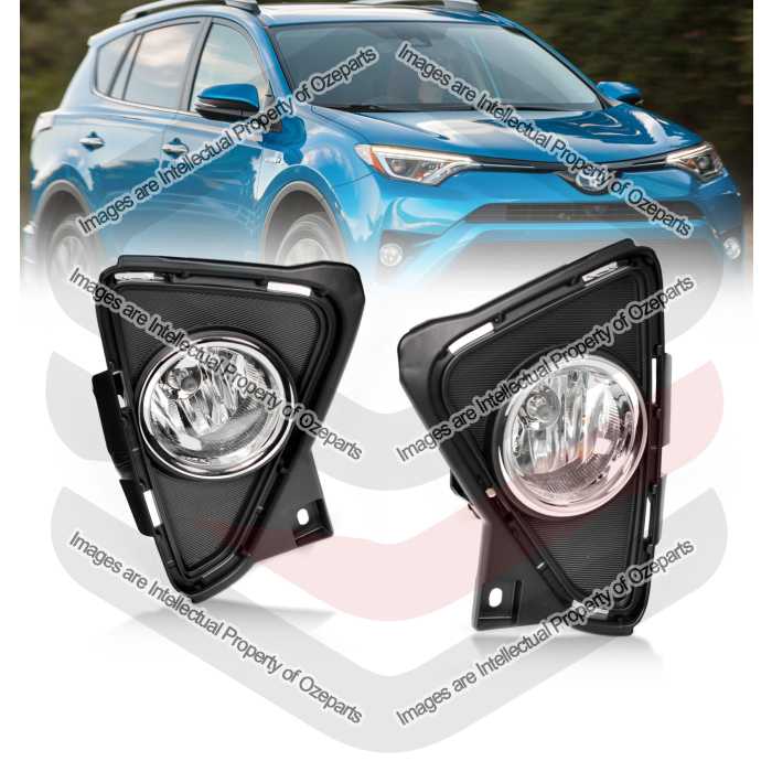 Full Set Fog Light Spot Driving Lamp KIT For Toyota RAV4 RAV-4 40 Series 15~18