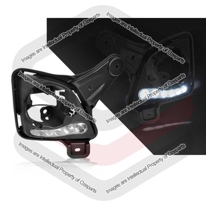 LED DRL Day Light Running Lamp Bezel Fog Driving Cover For Toyota Hiace 10~13