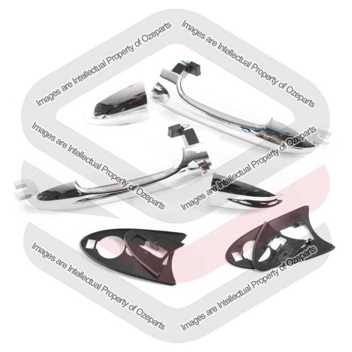 REAR Pair LH+RH Outer Door Handle Chrome For Mazda Tribute 2001~2006