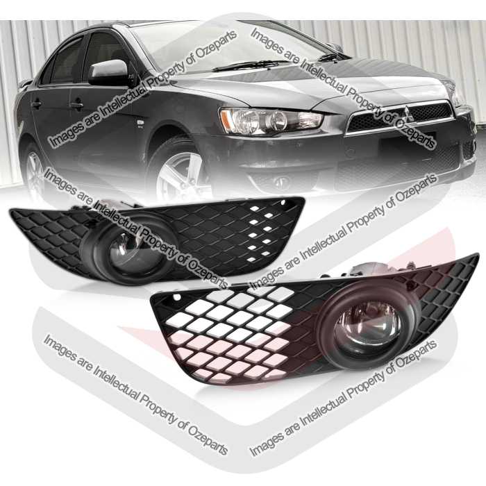 Full Set Fog Light Driving Lamp KIT For Mitsubishi Lancer CJ 07~15 Sedan Hatch