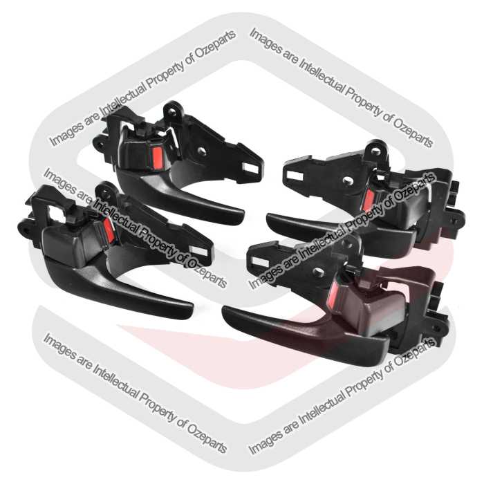Set of 4 Pcs Inner Door Handle (Black) For Lancer / Triton / Outlander / Colt