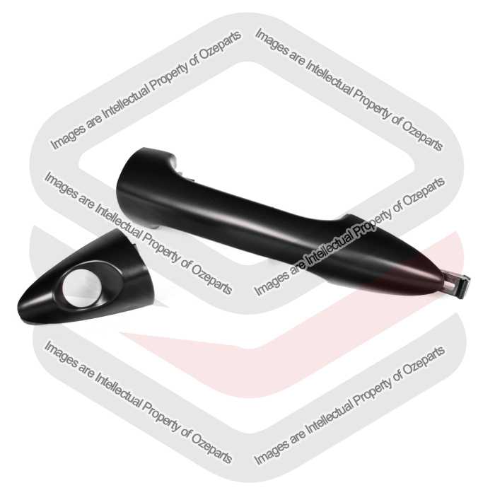 Door Handle Outer  Front (Black)  - With Key Hole