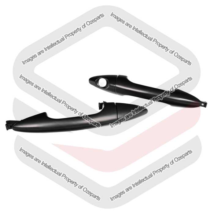 FRONT Set Pair LH+RH Outer Door Handle (Black) For Hyundai Accent RB 11~19