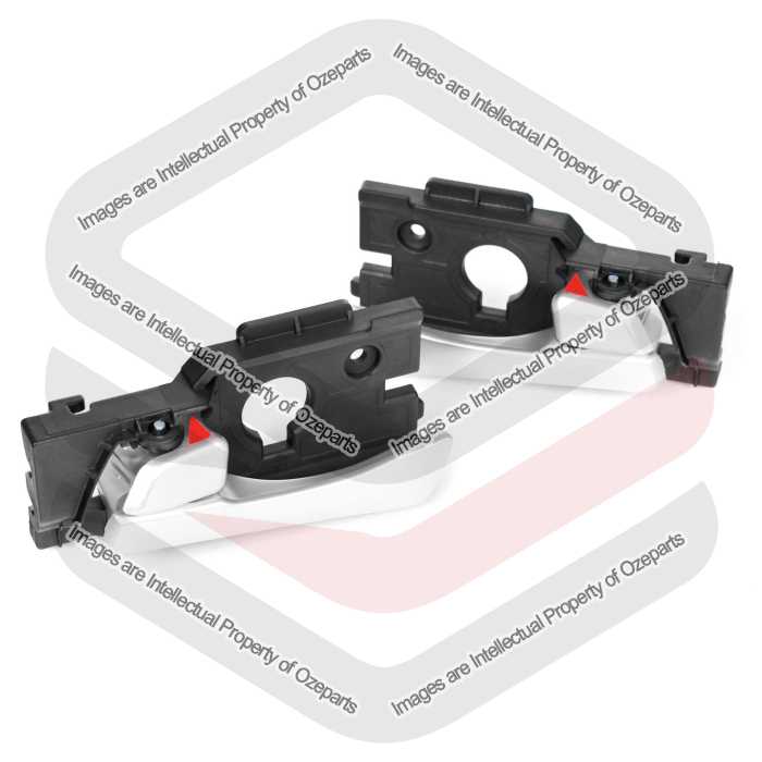 FRONT Set Pair LH+RH Inner Door Handle (Satin) For Hyundai Accent RB 2011~2019