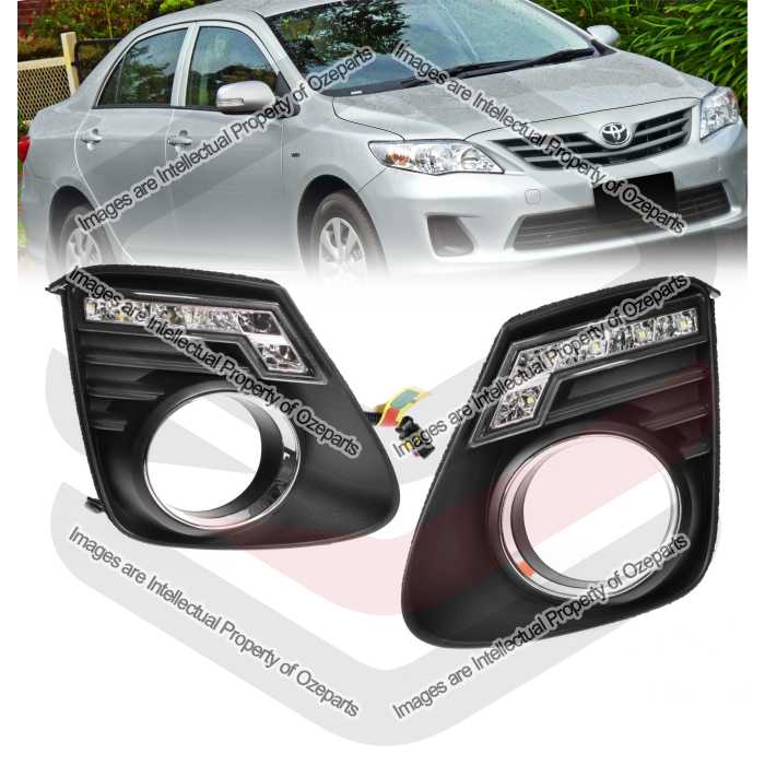 Day Light Running Lamp DRL LED Cover For Toyota Corolla ZRE152 s2 10~13 Sedan