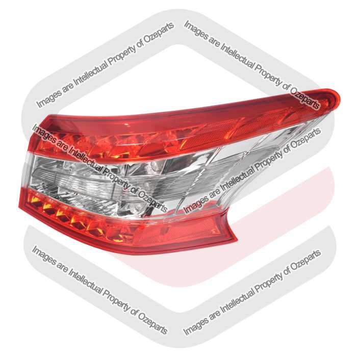 Ozeparts Fits Nissan Pulsar B17 4 Door Sedan 2012~2016 | Taillight Tail Light Rear Lamp (LED) | RH RHS Right Hand (Driver Side)